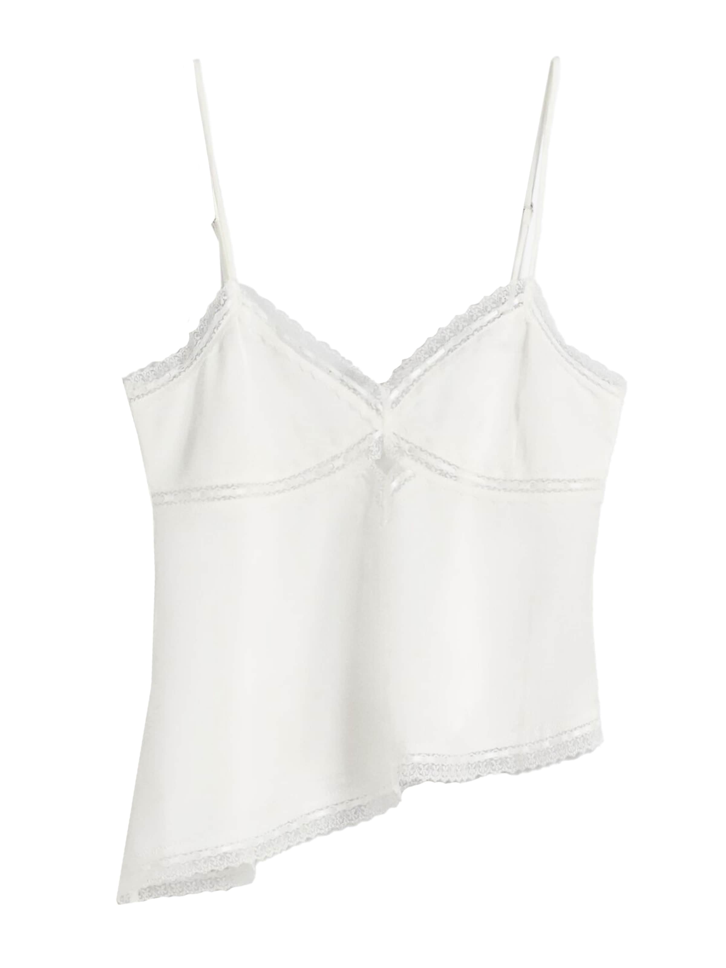 Bershka Top | bela barva: sprednja stran