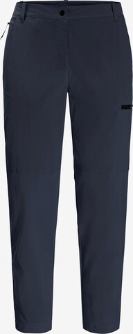 Regular Pantalon outdoor 'Wanderthirst' JACK WOLFSKIN en bleu : devant