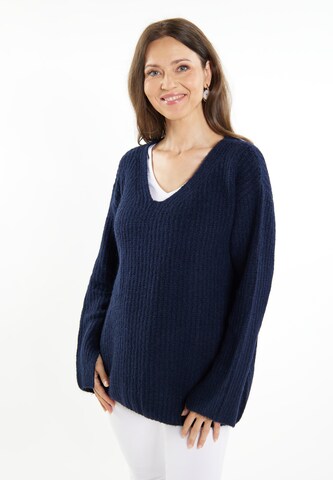 usha WHITE LABEL Pullover 'Lynnea' in Blau: predná strana