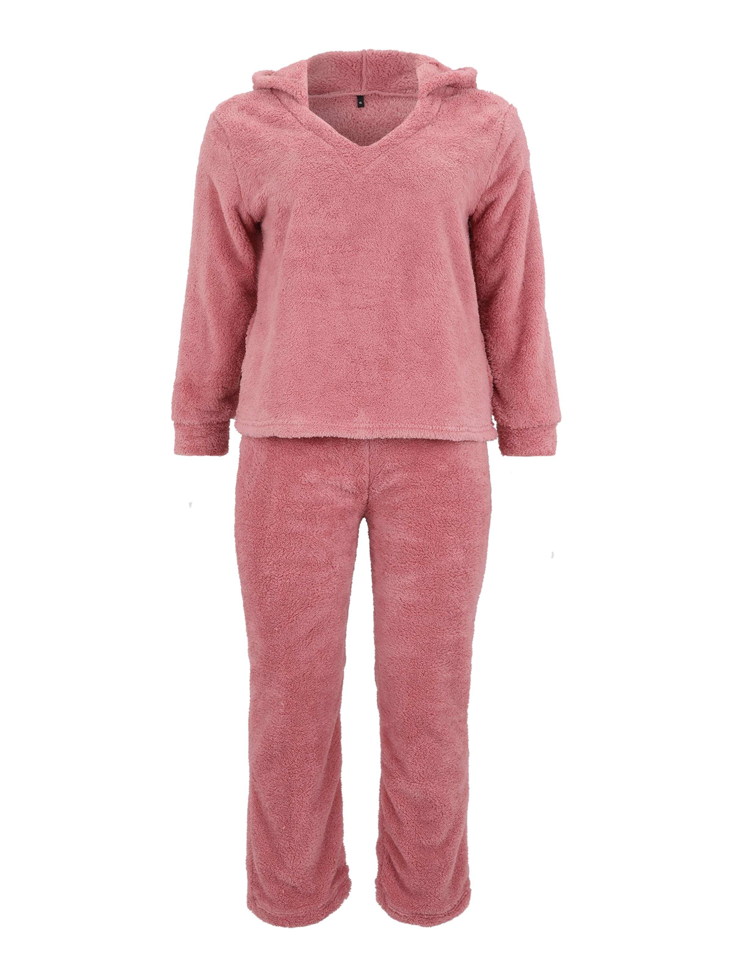 Pijama de la Trendyol Curve pe roz: față