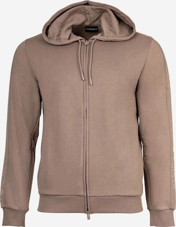 Emporio Armani Sweat jacket in Beige: front