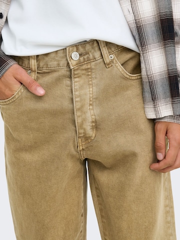 Only & Sons - Loosefit Vaquero 'ONSYoke' en marrón