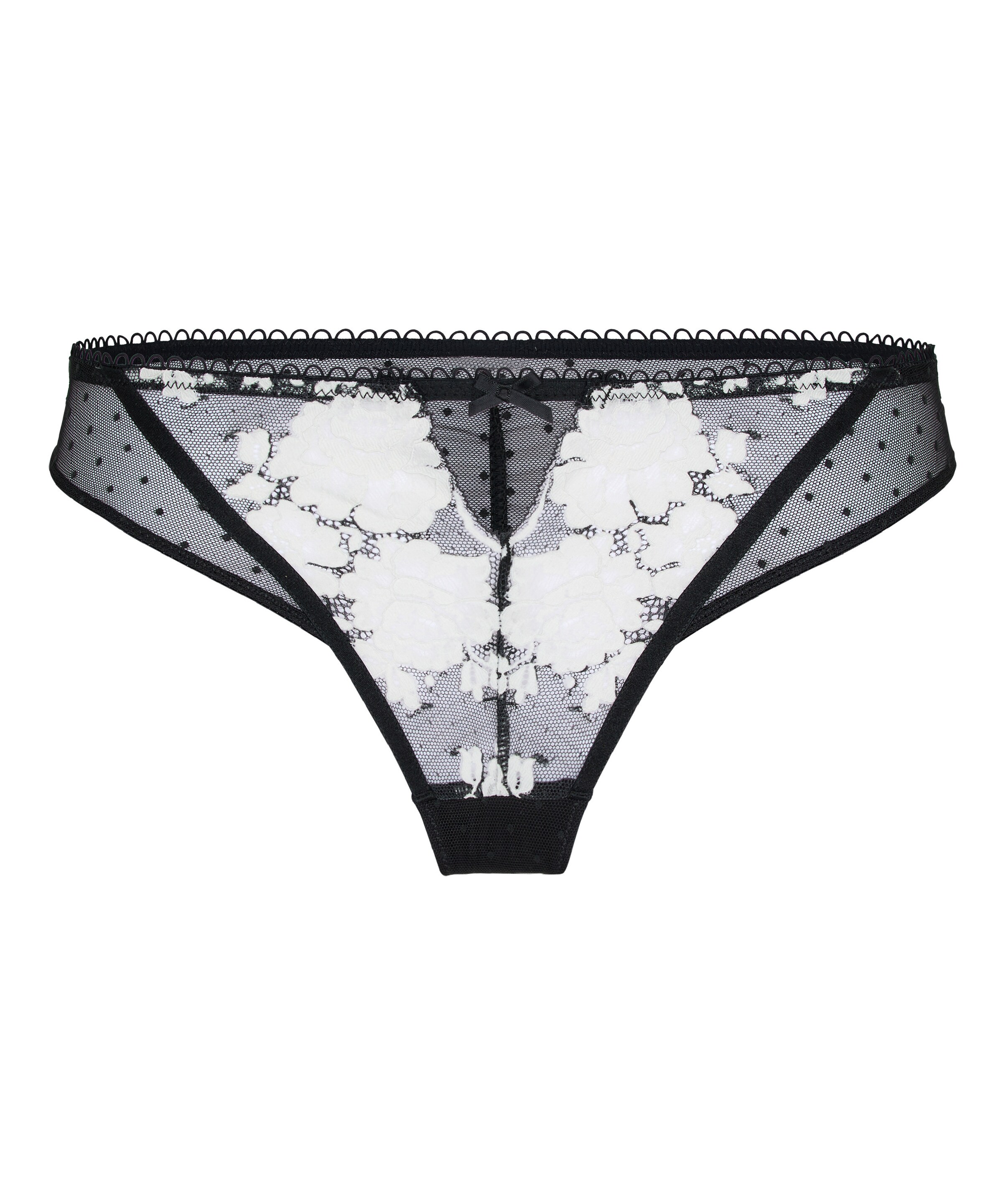 Hunkemöller Thong ' Lindi' in Black: front