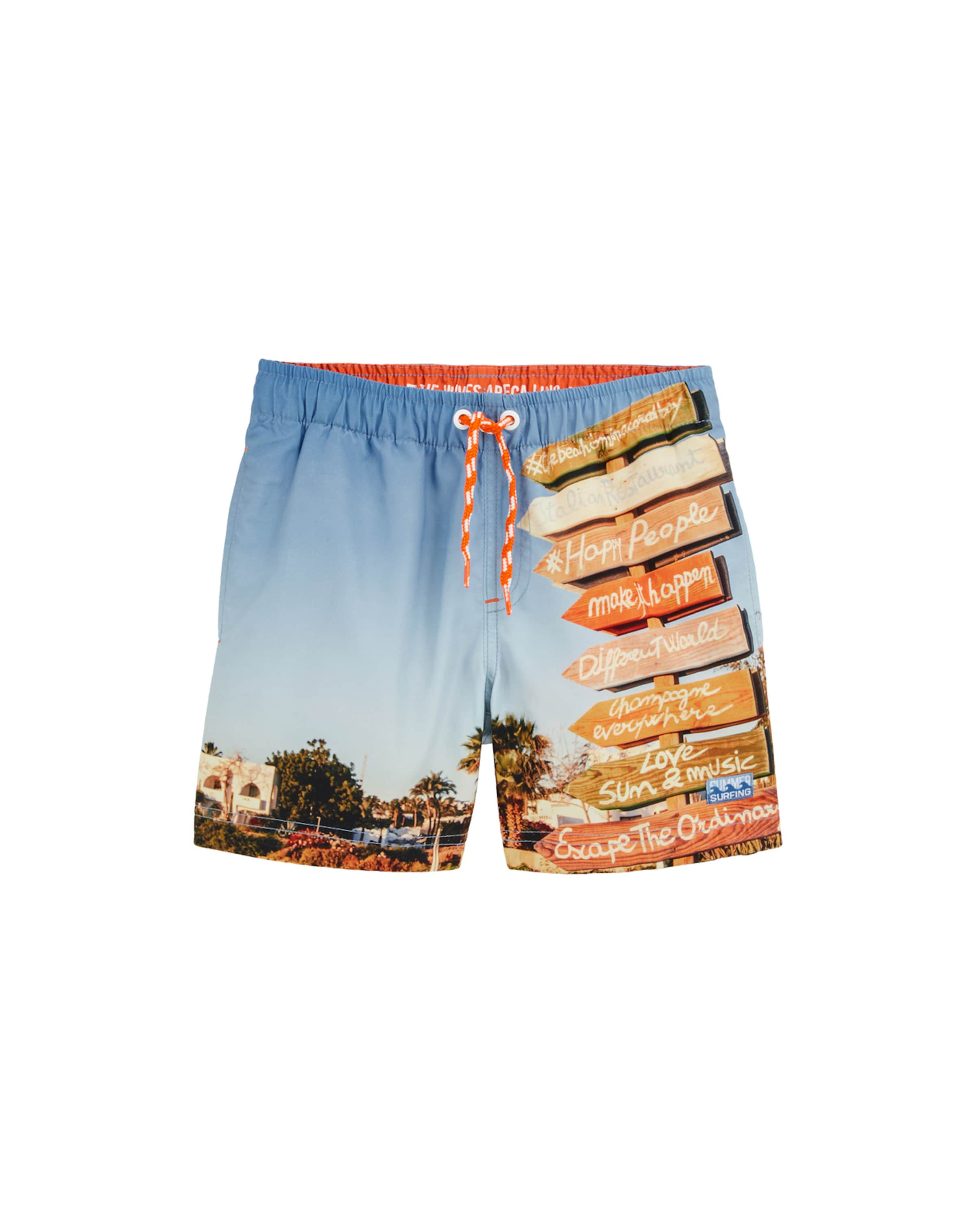 WE Fashion Plavecké šortky – modrá: přední strana