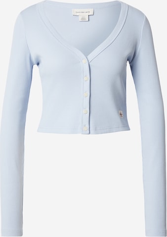 Cardigan Calvin Klein Jeans en bleu : devant