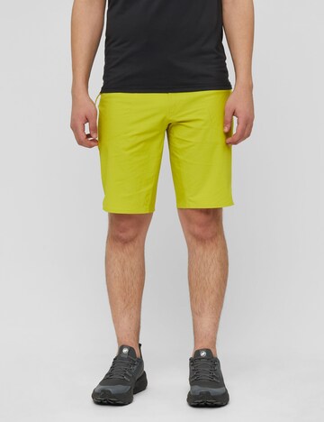 MAMMUT Loose fit Outdoor Pants in Yellow: front
