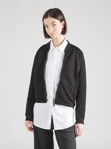 MORE & MORE Sweatjacke in Schwarz: Vorderseite