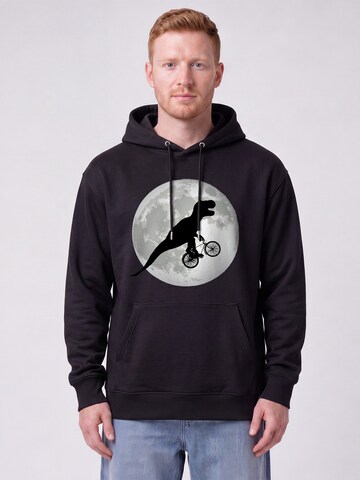Sweat-shirt ' Flying TRex ' Watapparel en noir : devant