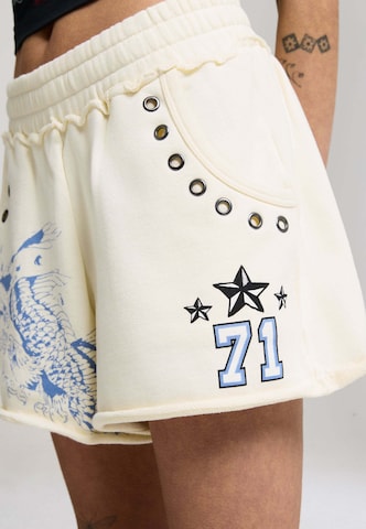 Regular Pantalon 'Fighting Eagle' Ed Hardy en beige