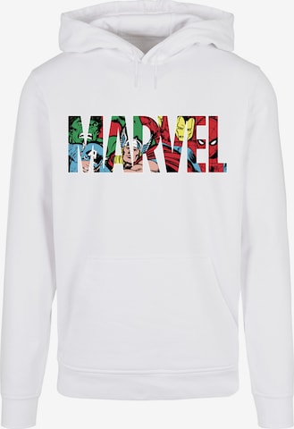 F4NT4STIC Sweatshirt 'Marvel Avengers Logo Character' in White: front
