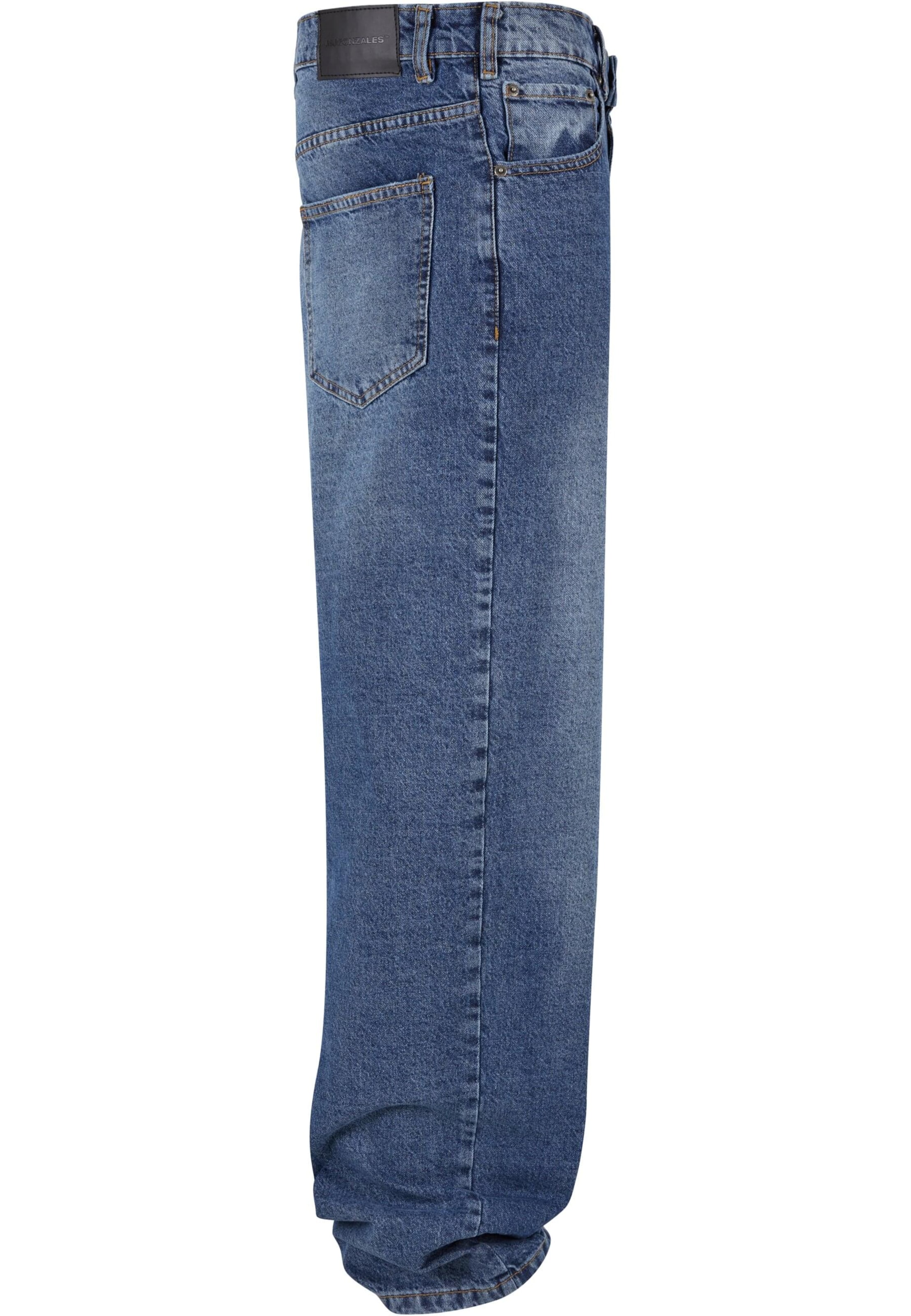 MJ Gonzales Ohlapna forma Kavbojke | modra barva