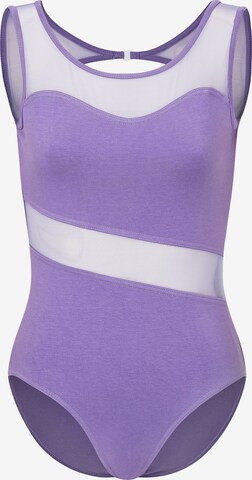 Tanzmuster Sportbody 'Heidi' in Lila: Vorderseite
