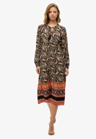 Superdry Shirt Dress in Black: front