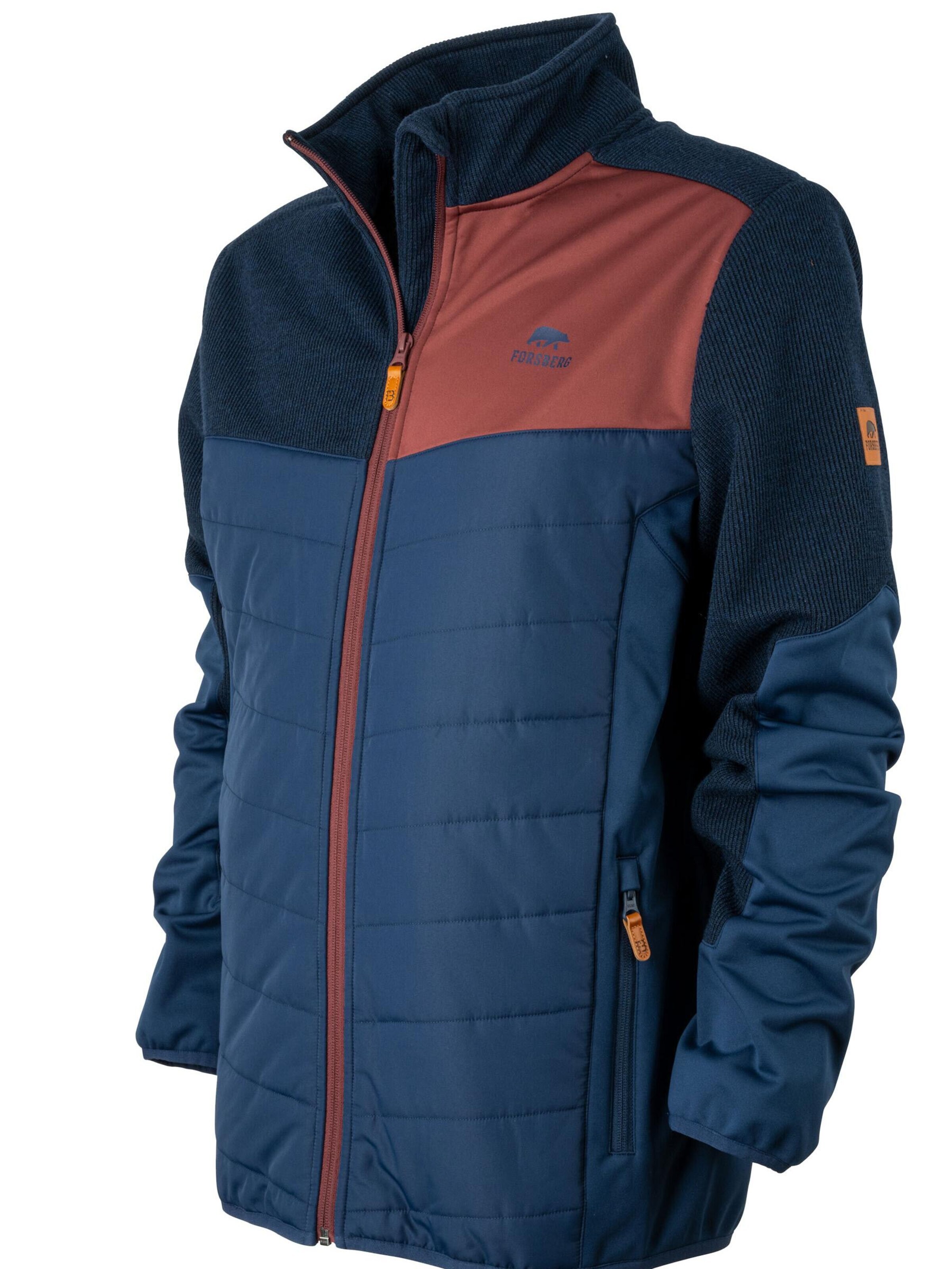 FORSBERG Fleece Jacket 'Aeresmann Strickfleecejacke' in Blue: front