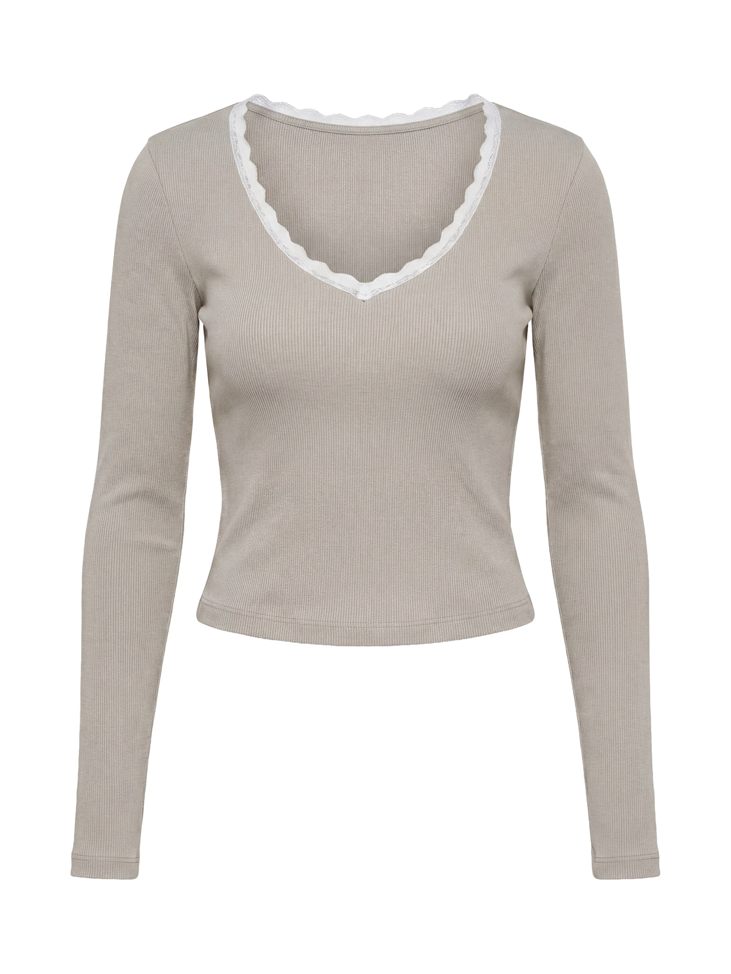 studioselect Shirt 'Susan' in XS in ecru / dunkelbraun / weiß, Produktansicht
