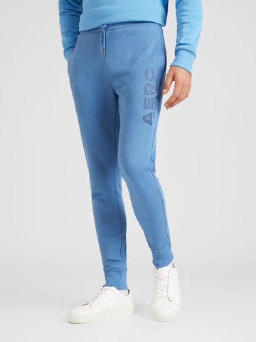 Effilé Pantalon de sport 'AERO' AÉROPOSTALE en bleu : devant