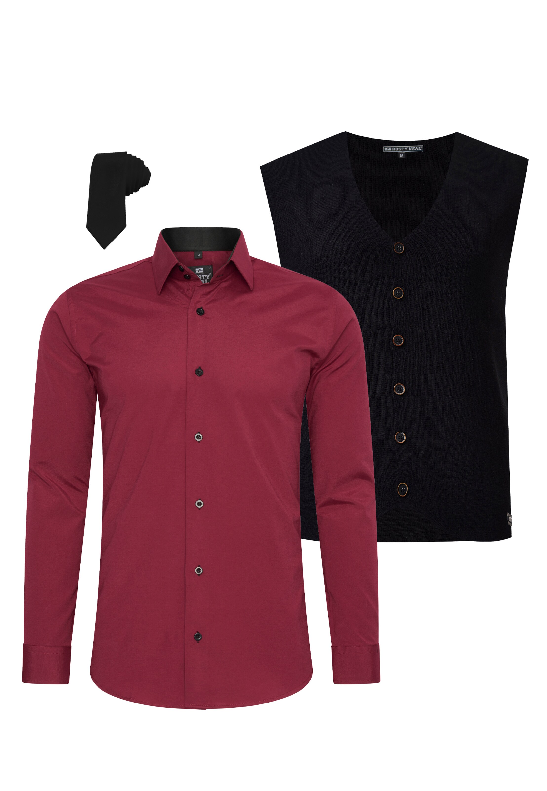 Rusty Neal Slim fit Button Up Shirt in Red