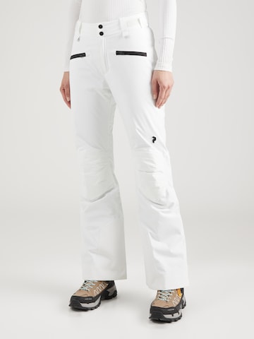 Regular Pantalon outdoor 'Scoot Insulated' PEAK PERFORMANCE en blanc : devant