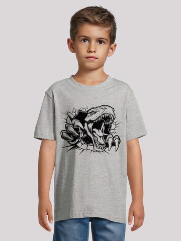 F4NT4STIC T Shirt 'T Rex Burst Adventure' in Grau: Vorderseite