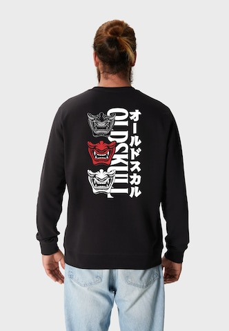 Oldskull Sweatshirt 'Asian Triple Mask' in Schwarz