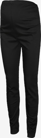 MAMALICIOUSSlimfit Traper tajice 'MLJASMINE' - crna boja: prednji dio