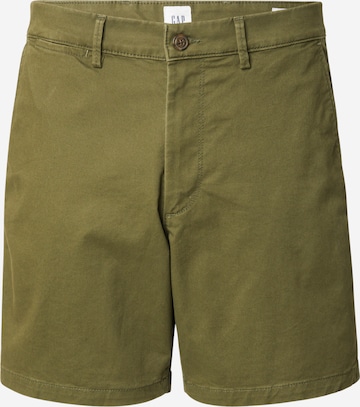 GAP Regular Chinohousut 'ESSENTIAL' värissä vihreä: etupuoli