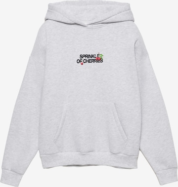 Pull&BearSweater majica - siva boja: prednji dio