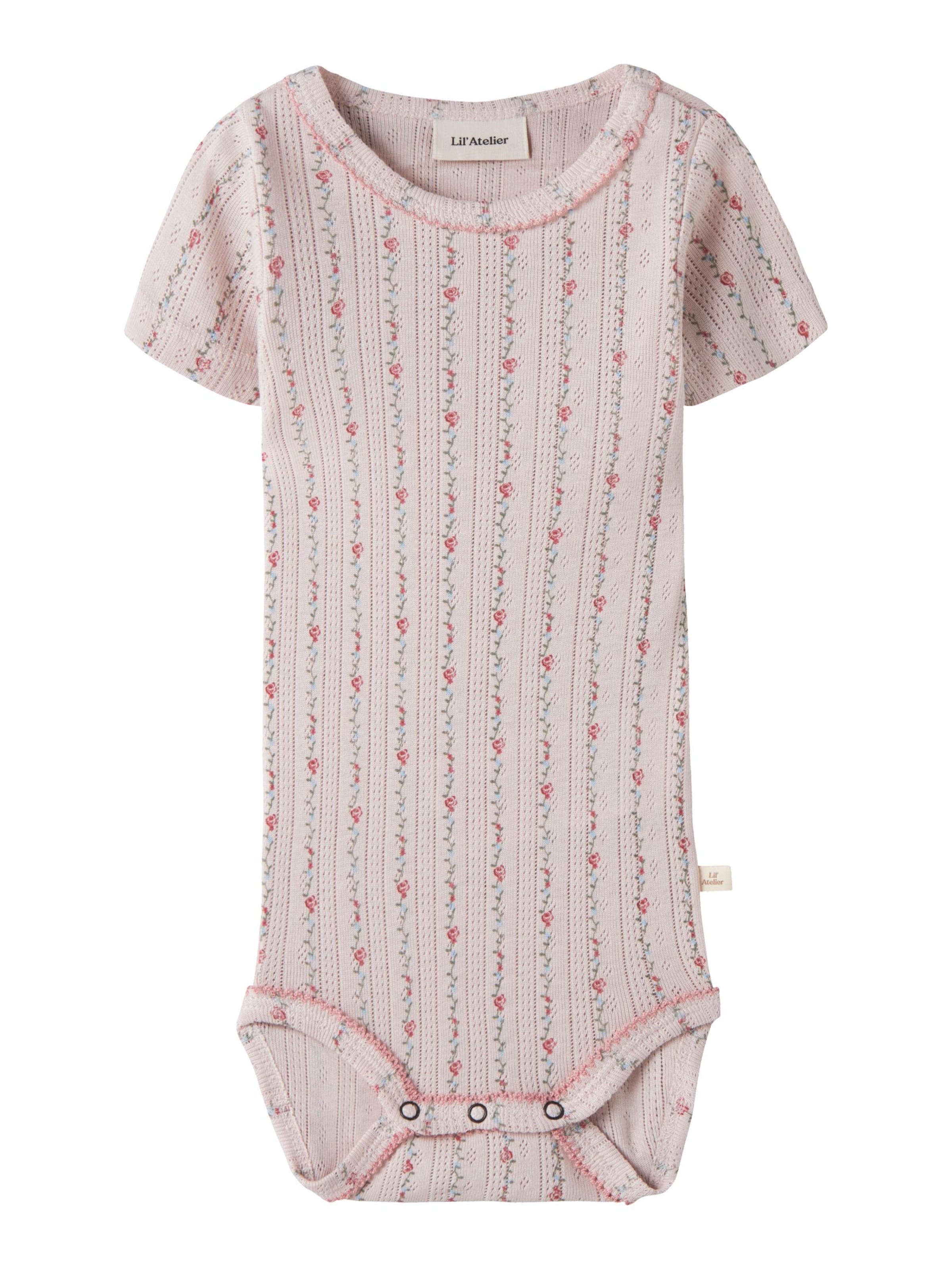 Barboteuse / body Lil'Atelier en rose : devant