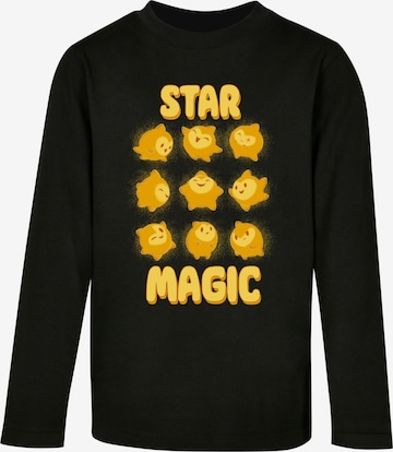 ABSOLUTE CULT Shirt 'Wish - Star Magic Tile' in Zwart: voorkant