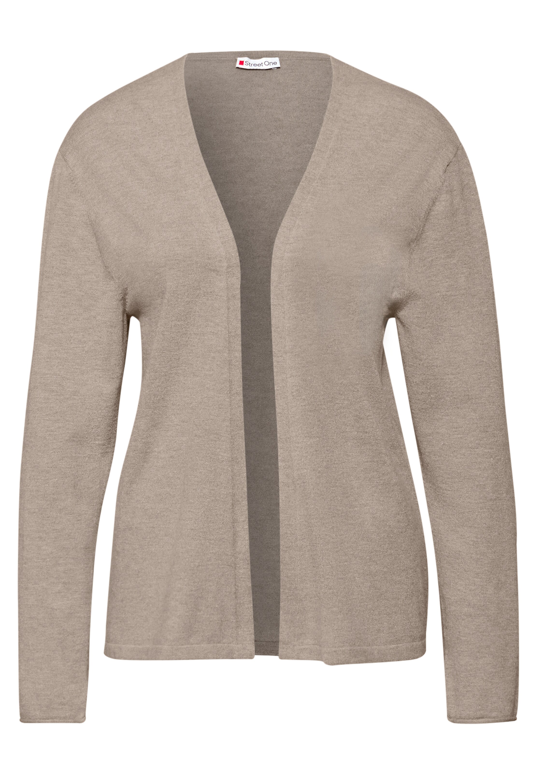 STREET ONE Knit Cardigan in Beige: front