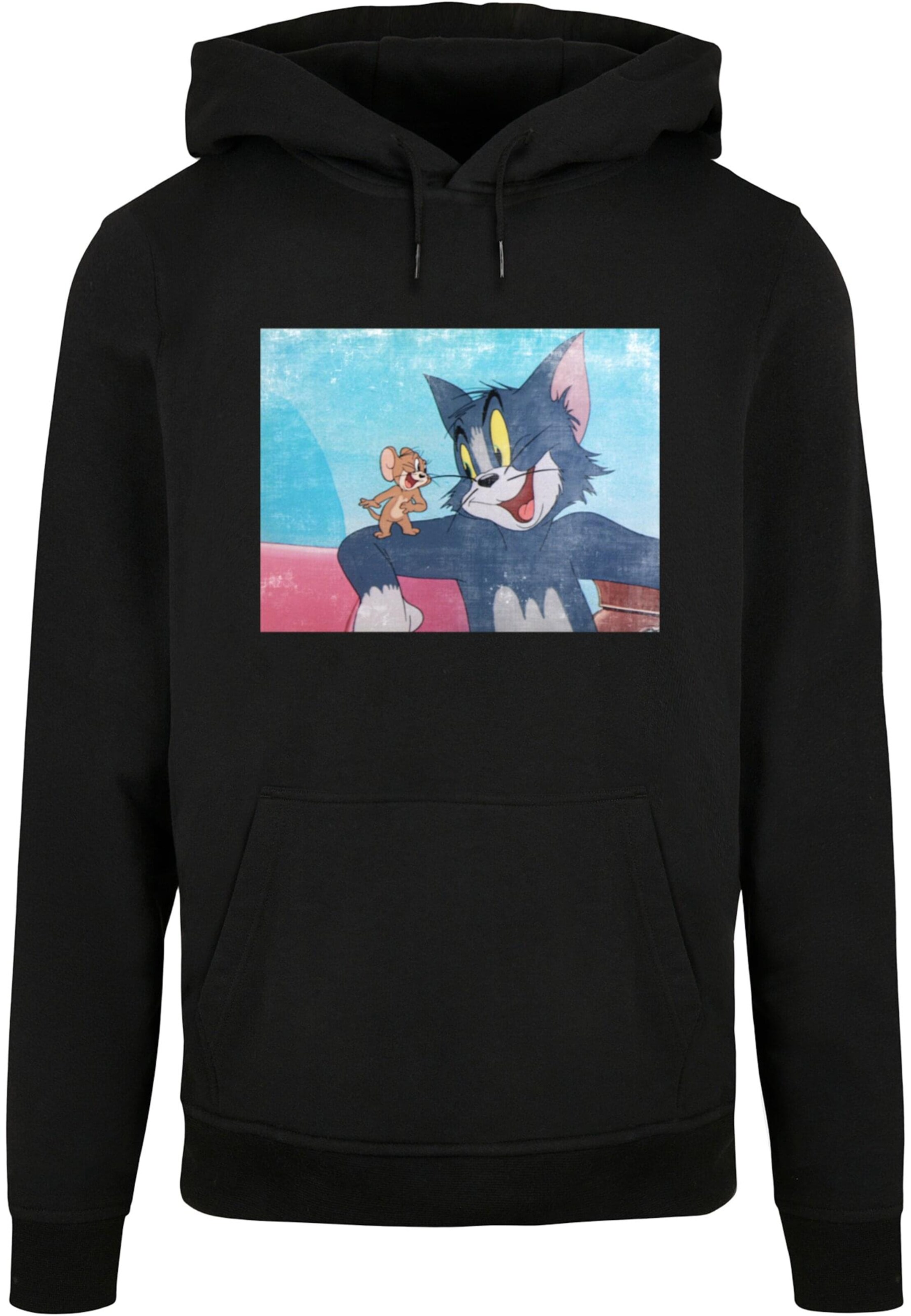 ABSOLUTE CULT Sweatshirt 'Tom and Jerry' in Schwarz: Vorderseite