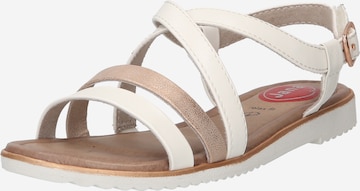 JANA Strap Sandals in White: front