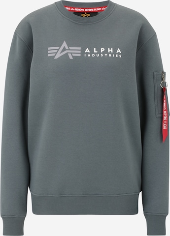 Sweat-shirt ALPHA INDUSTRIES en bleu : devant