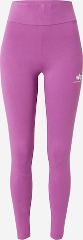 ALPHA INDUSTRIES Leggings in Lila: voorkant