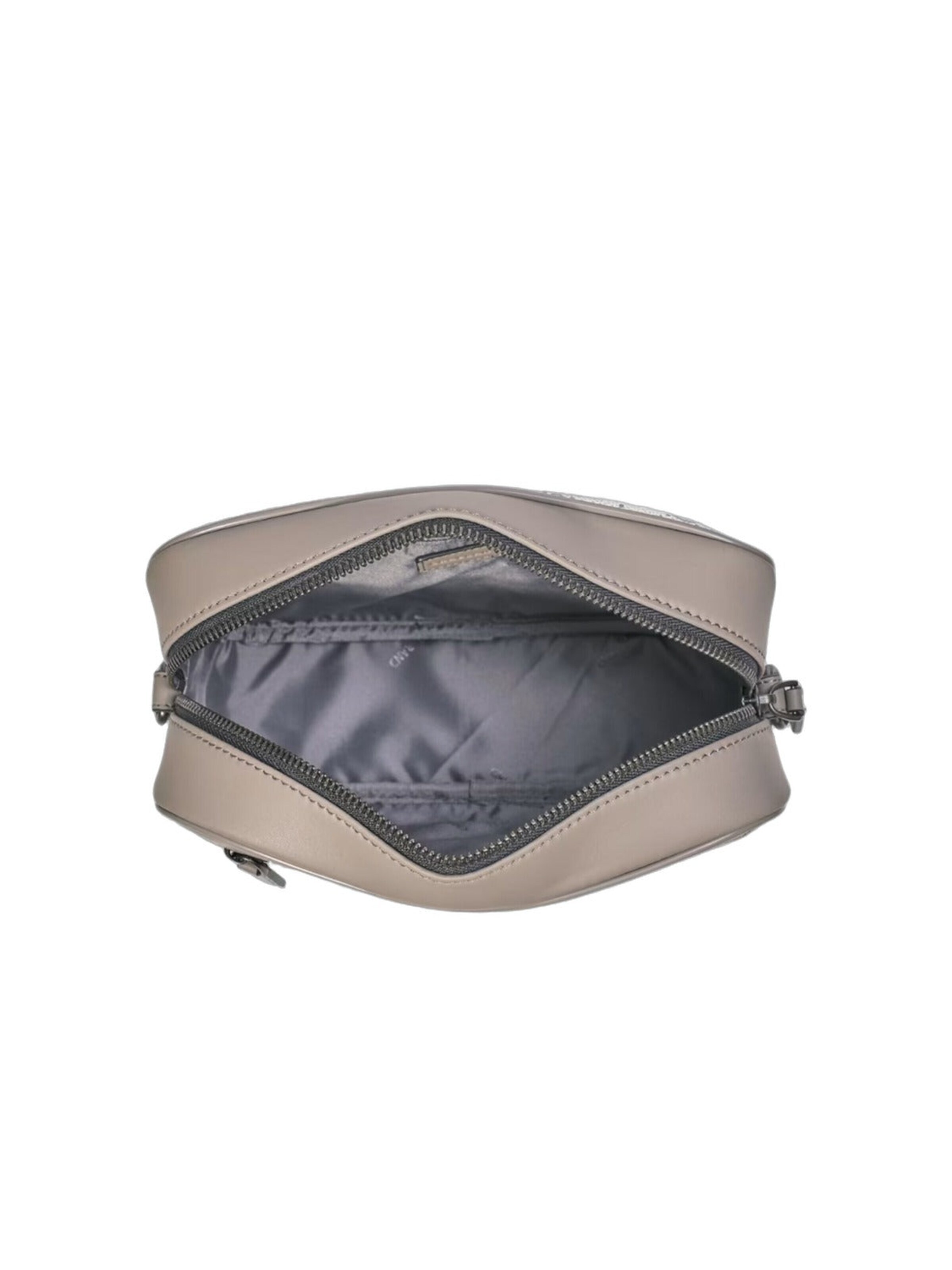 Chabrand Messenger 'Chabrand Sacoche en toile enduite garnie cuir Ecru Gris' i beige
