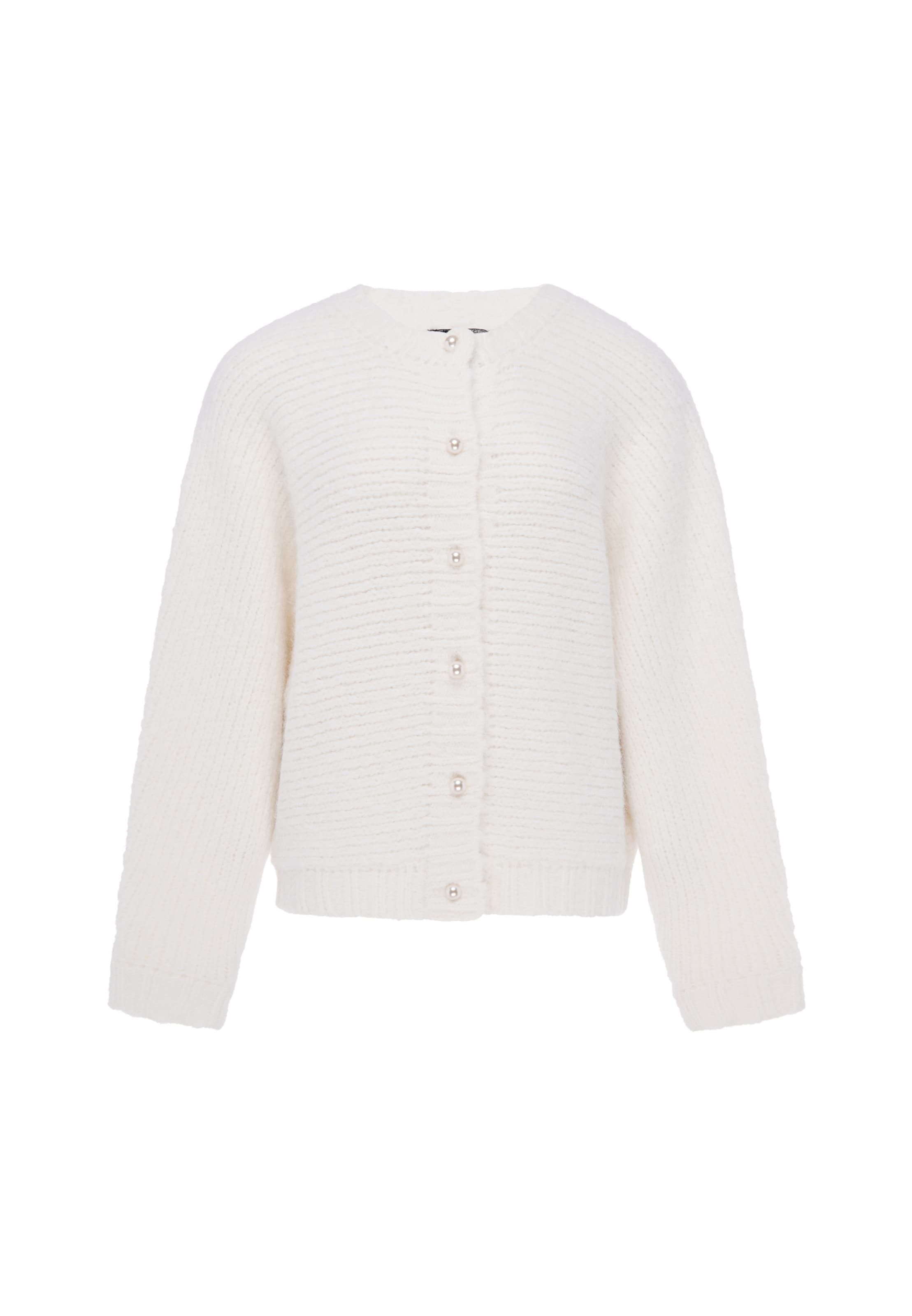 DreiMaster Vintage Knit cardigan in White: front