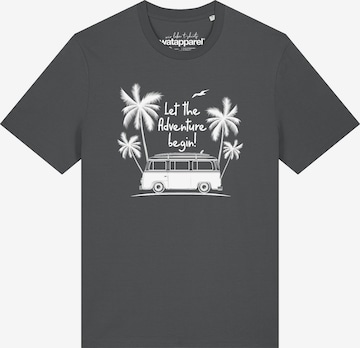 T-Shirt 'Let The Adventure Begin ' Watapparel en gris : devant