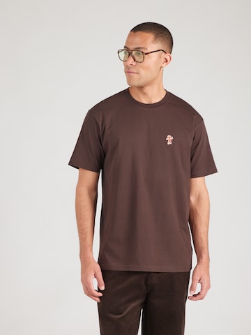 Iriedaily - Camiseta 'Cookieman' en marrón: frente