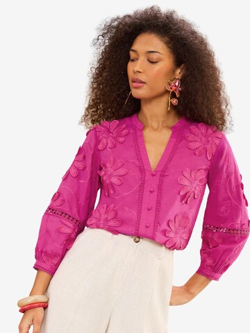 love & roses Blúzka - Ružová: predná strana