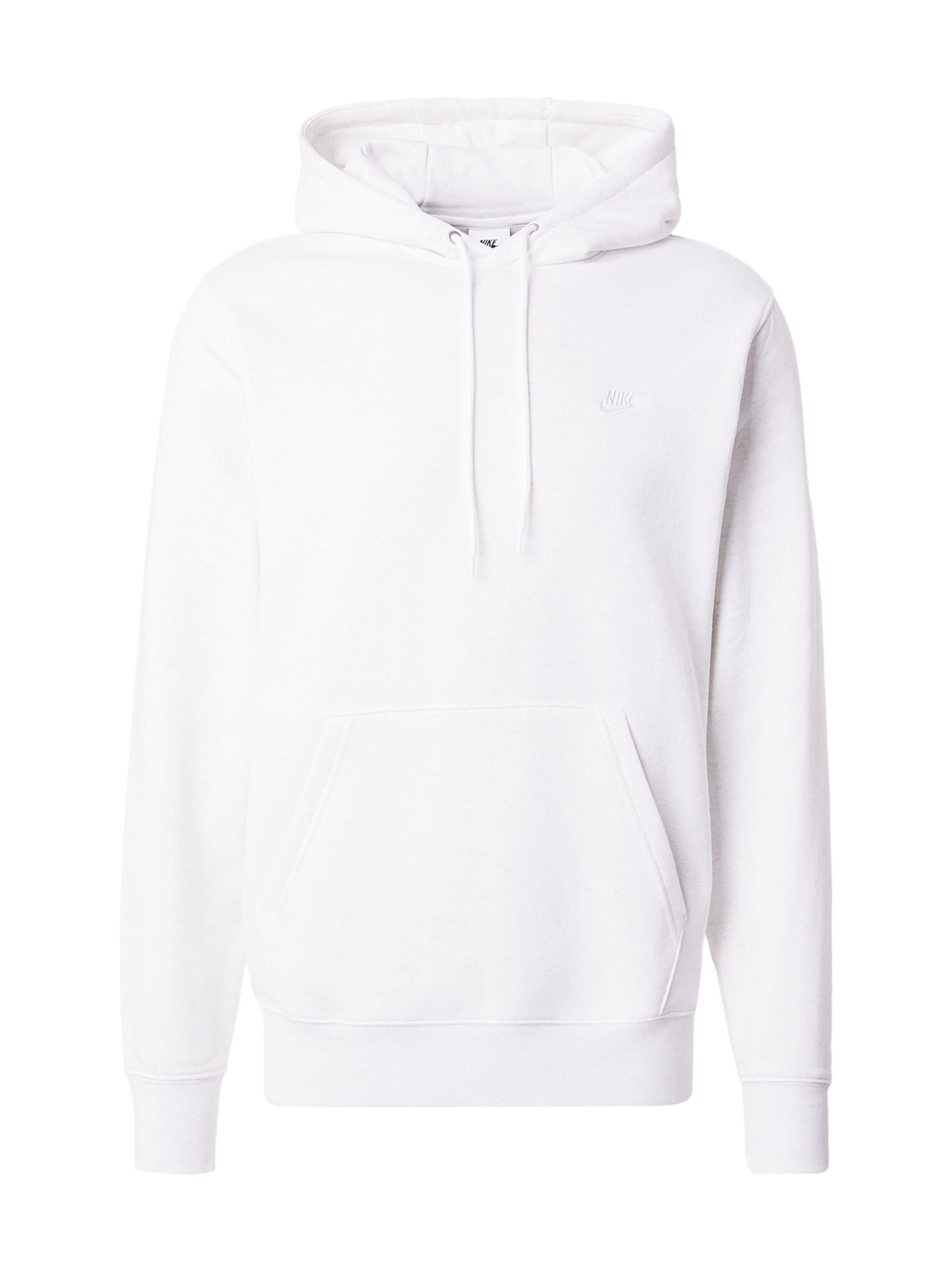 Nike Sportswear Sweatshirt 'CLUB' in Wit: voorkant