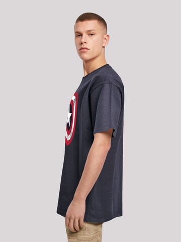 Maglietta 'Marvel Avengers Captain America Distressed Shield' di F4NT4STIC in blu