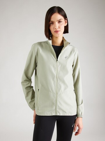 Veste de sport ASICS en vert : devant