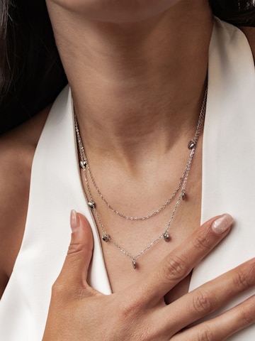 Hey Happiness - Cadena 'Heart Layers' en plata