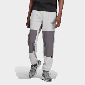 Effilé Pantalon 'Adventure' ADIDAS ORIGINALS en gris : devant