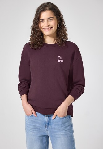 Street One Studio Sweatshirt in Purple: front