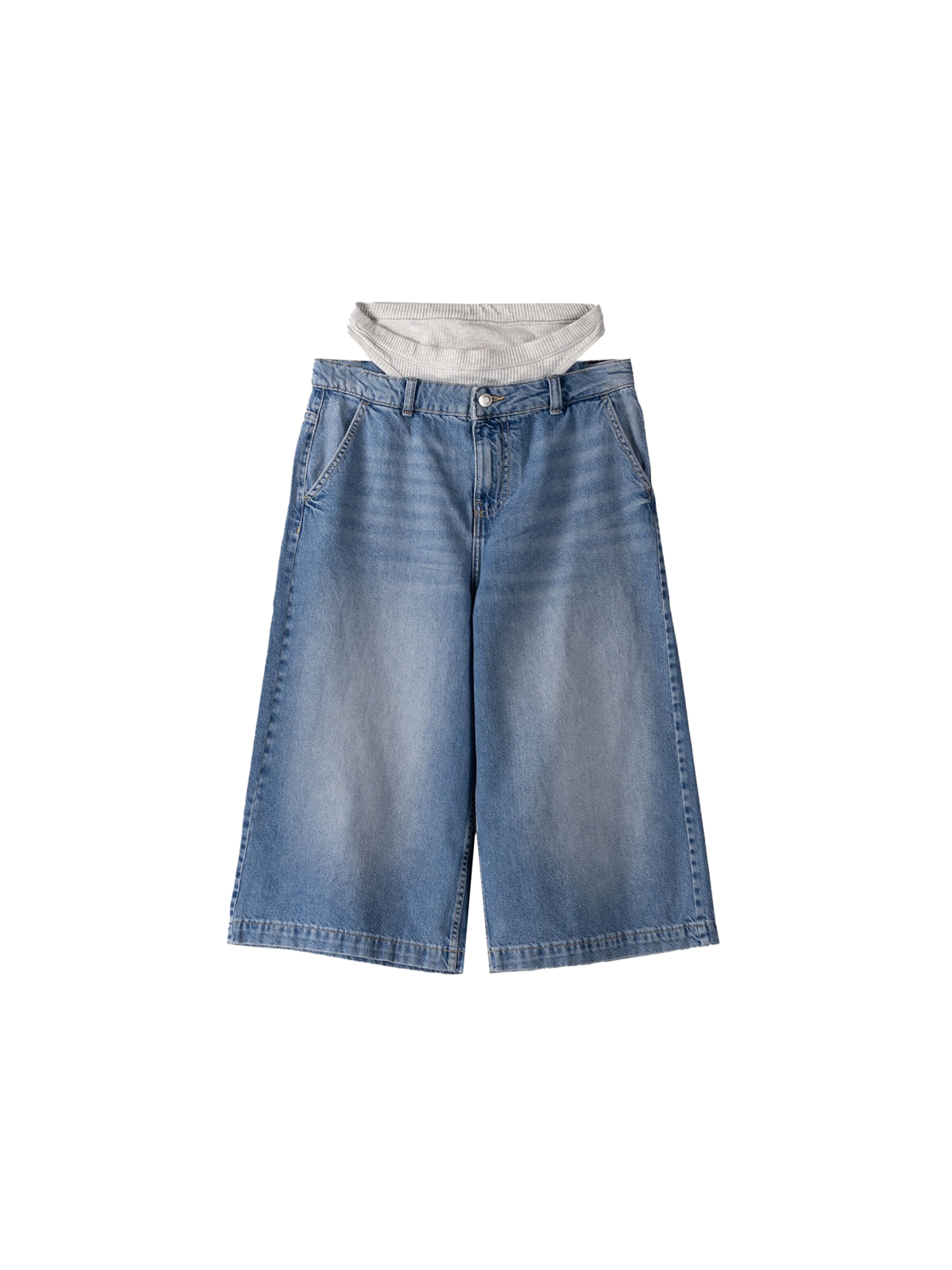 Trousers Pantalon Cropped Bershka Bershka Regular Jeans In Blue