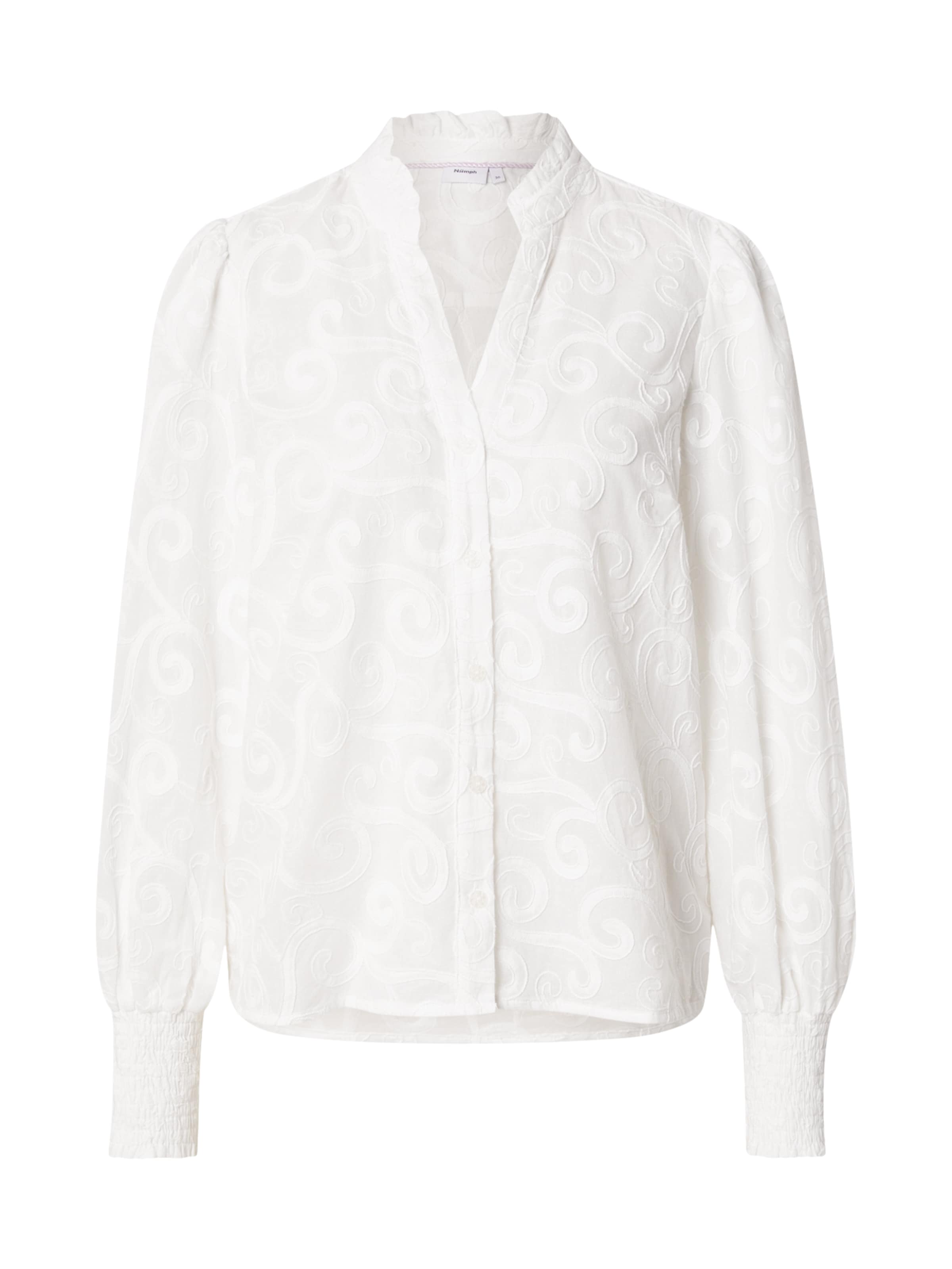 NÜMPH Pluus 'TULKA', värv valge: eest vaates