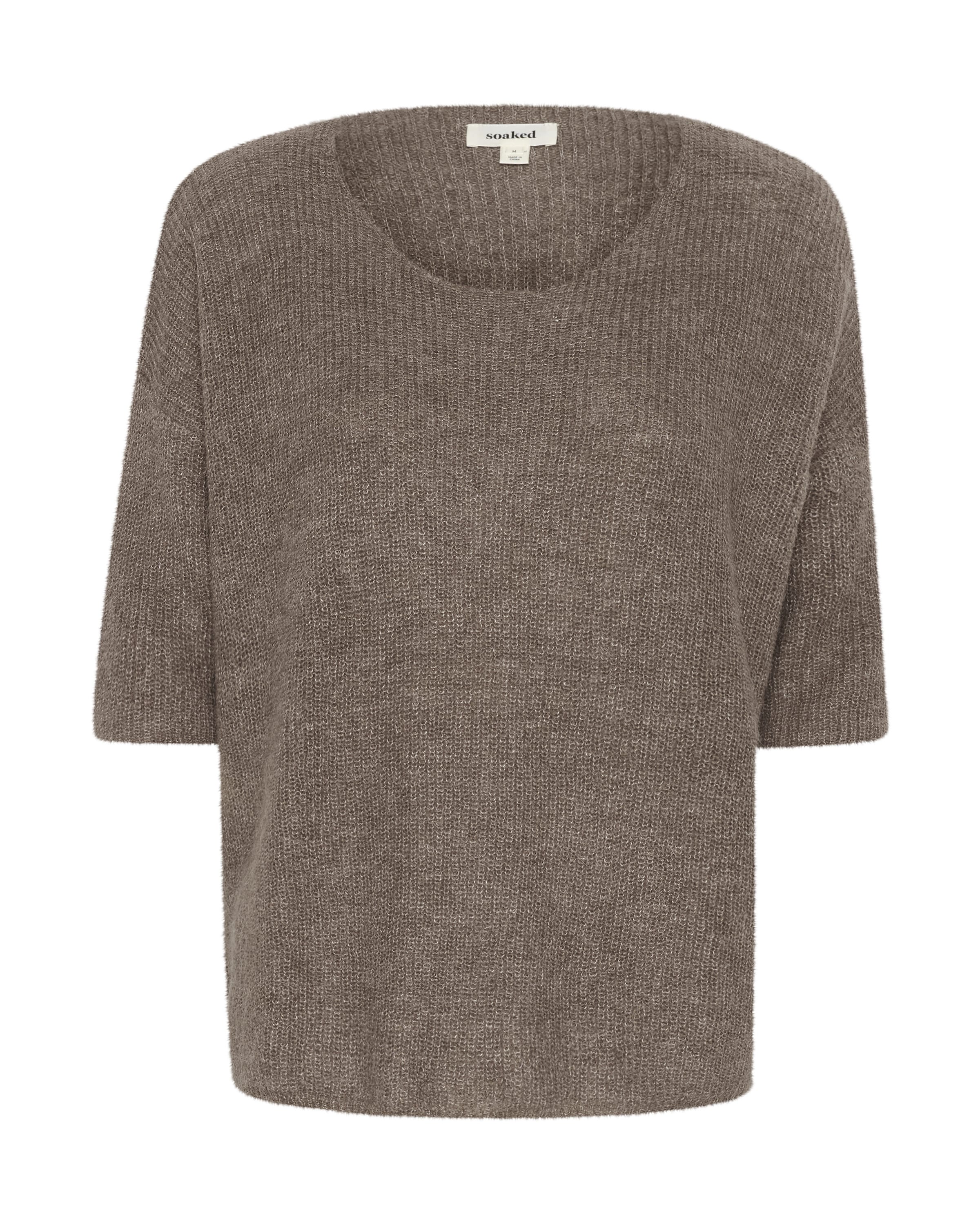 SOAKED IN LUXURY Pullover 'Tuesday' in Braun: Vorderseite