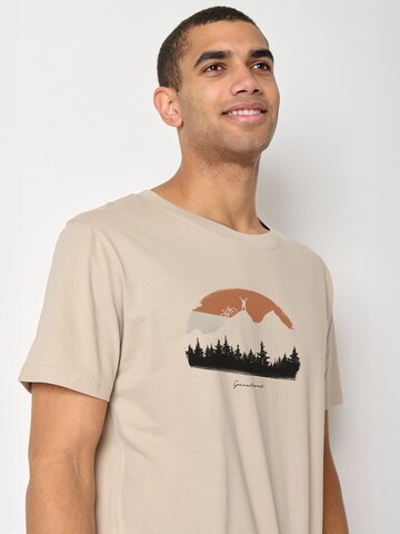 GREENBOMB Shirt 'Nature Forest Happy' in Brown