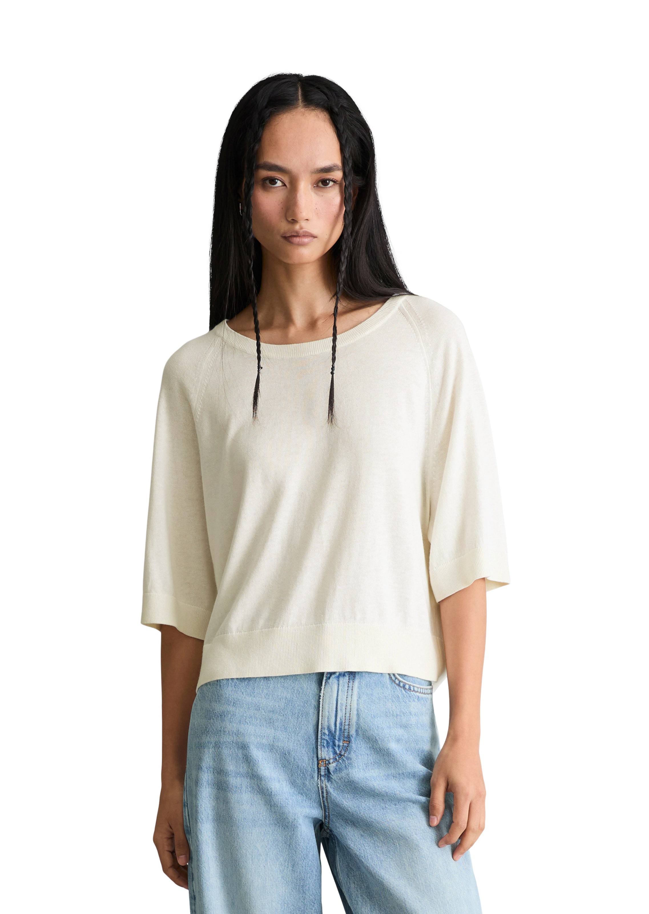 Marc O'Polo DENIM Pullover in Weiß: Vorderseite